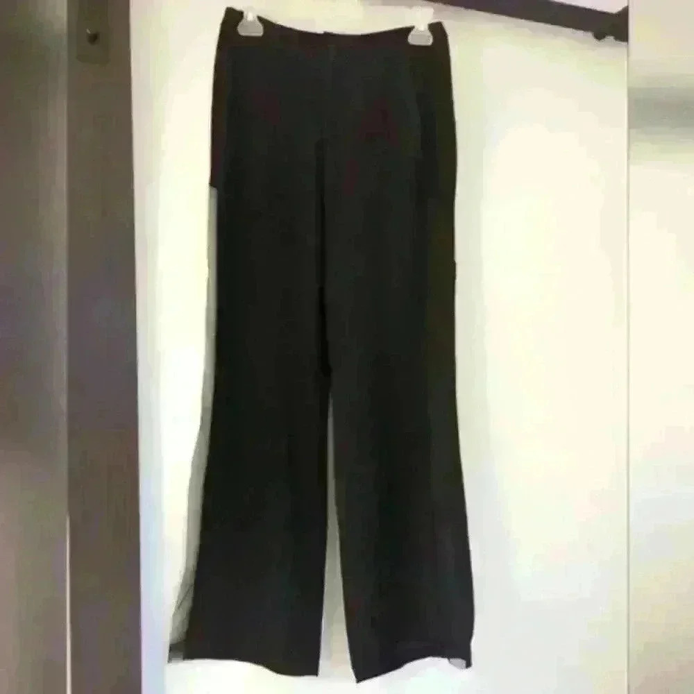 UNIQ | Black Wide Leg High Waisted Flowy Sheer Pants Size Medium